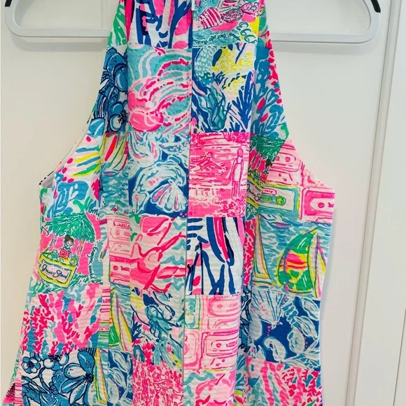 LILLY PULITZER’S PEARL TOP in POPUP SUMMER REMIX PATCH, Size 12 •NWT• - Picture 3 of 5